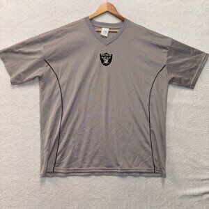 VTG Las Vegas Raiders NFL Jersey Mens 2XL Grey Made in USA Fan Apparel Wicking